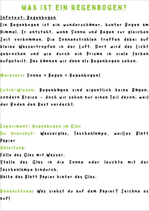Info: Regenbogen entdecken 