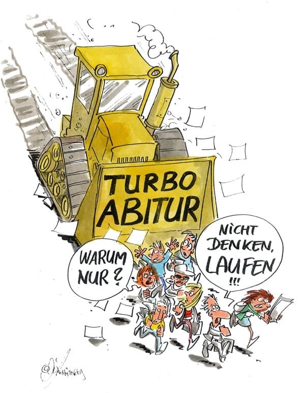 Schülerinnen und Schüler leiden unter dem Turbo-Abitur