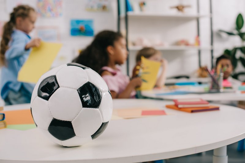Fußball im Klassenraum