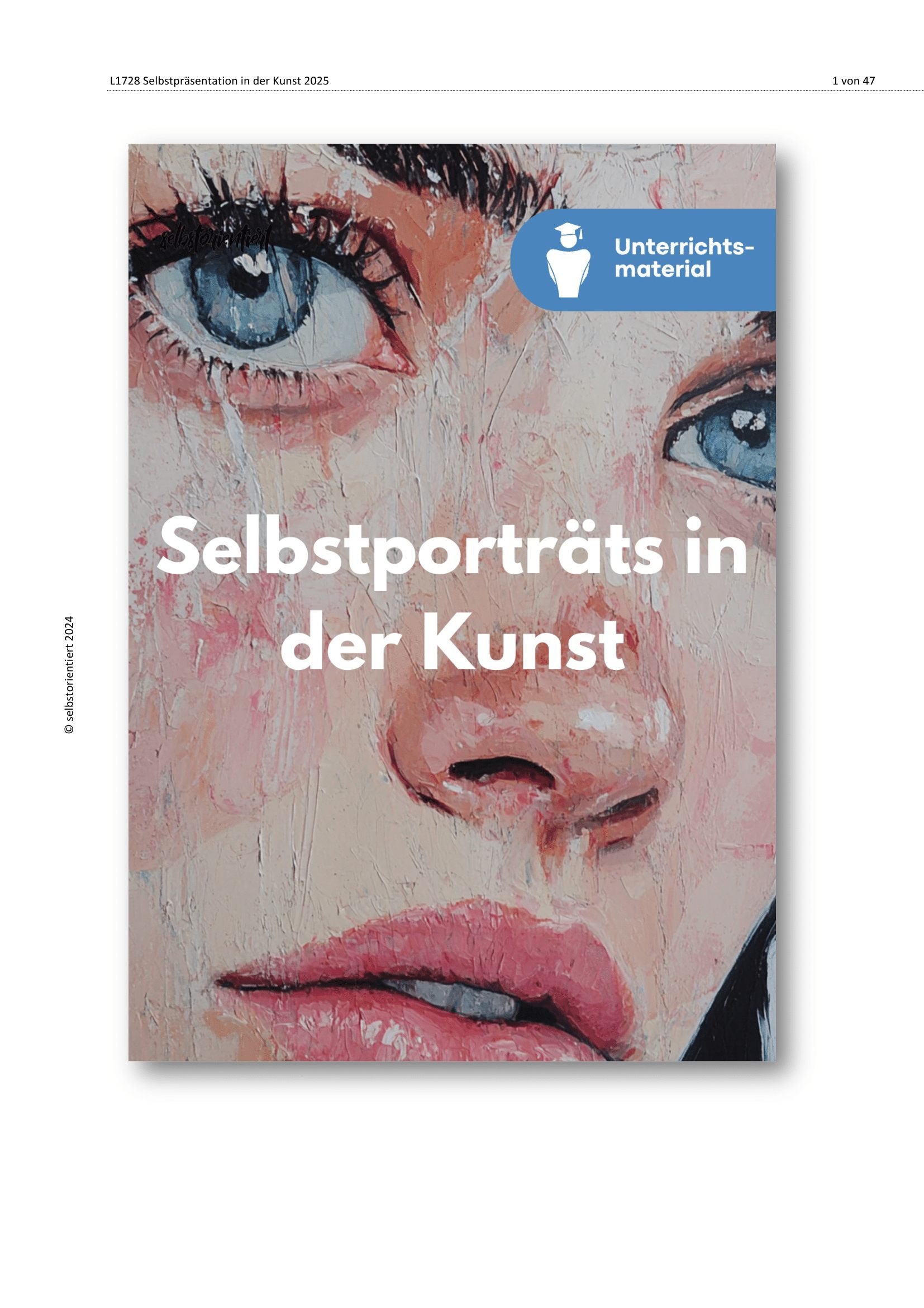 Titelbild: Unterrichtsreihe: Selbstpräsentation in der Kunst – Identität, Pose und Selbstdarstellung