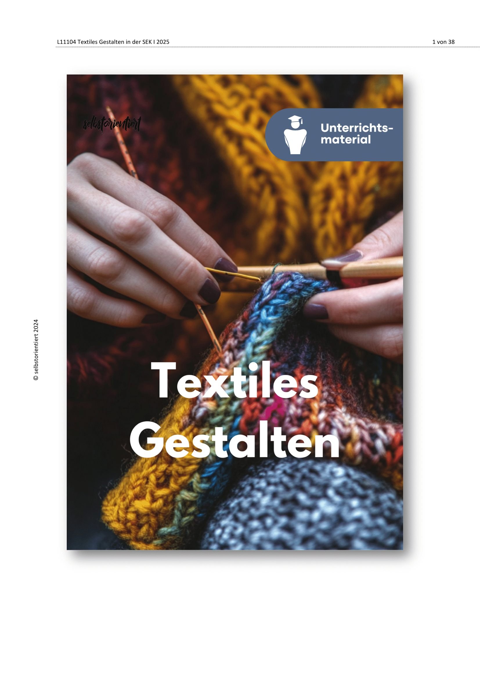 Titelbild: Unterrichtsreihe: Textiles Gestalten – Von Struktur zur Oberfläche