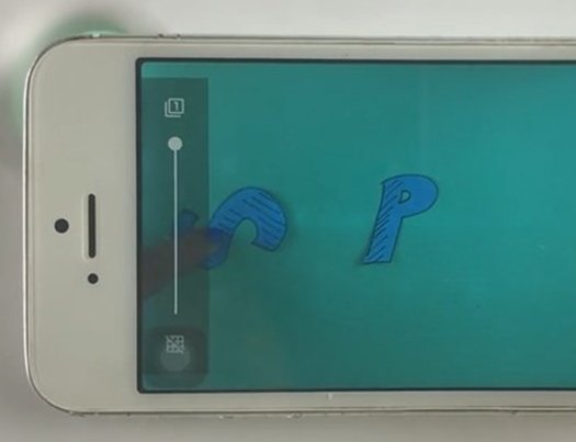 Aufnahme eines Handys, mit dem ein Stop-Motion-Film erstellt wird