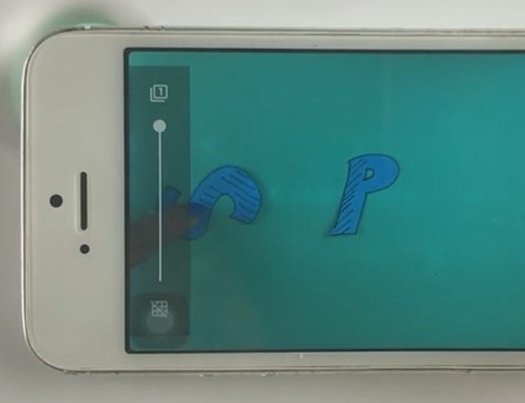 Aufnahme eines Handys, mit dem ein Stop-Motion-Film erstellt wird