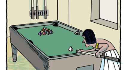 Ägypter spielt Billard 