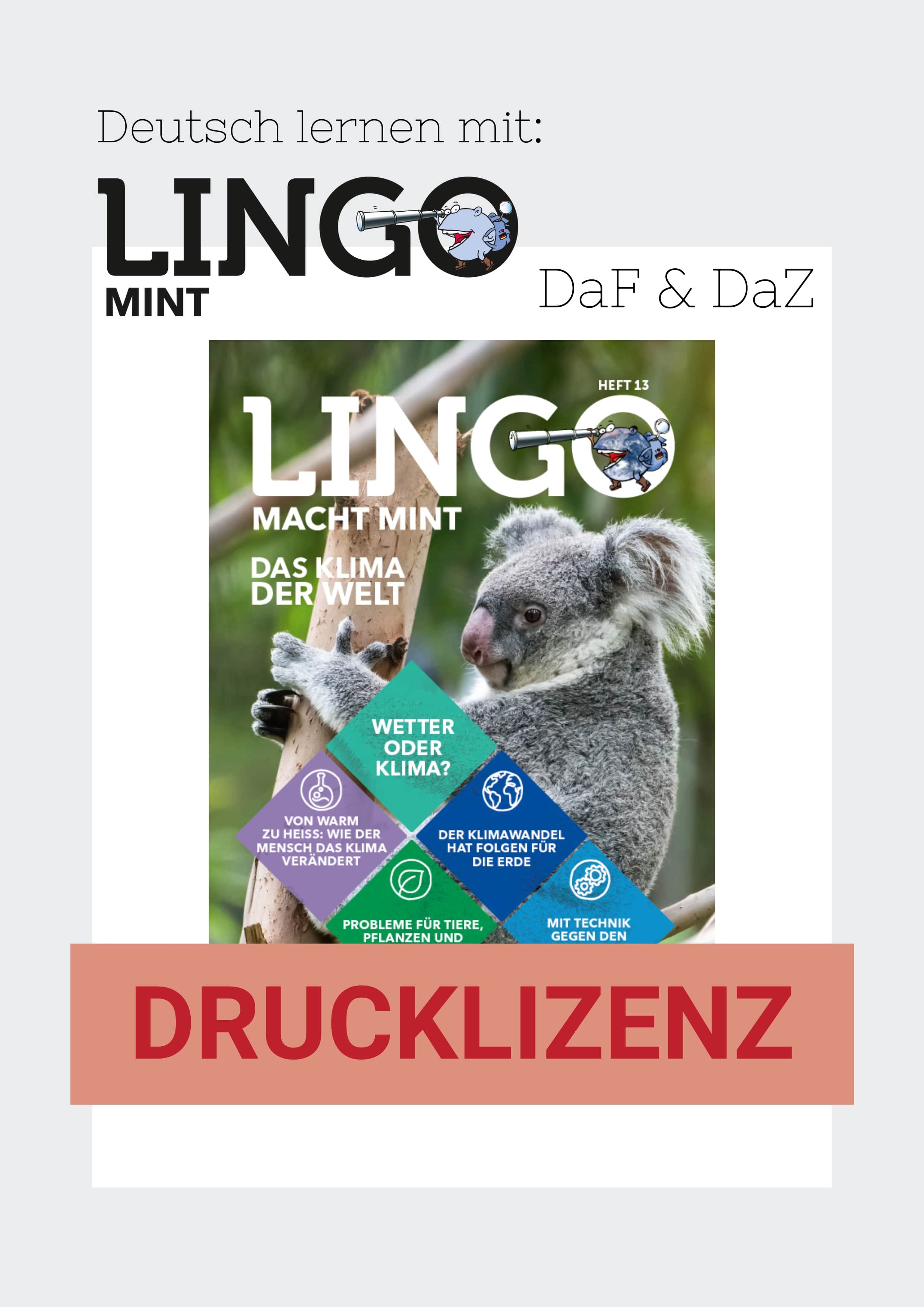 Titelbild: Lingo macht MINT Drucklizenz 13 Das Klima der Welt Titelbild: Lingo macht MINT Drucklizenz 13 Das Klima der Welt