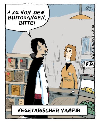 Cartoon "Vegetarischer Vampir"