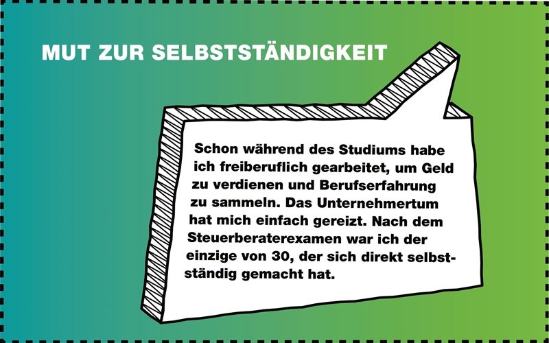 Sprechblase - Mut zur Selbstständigkeit