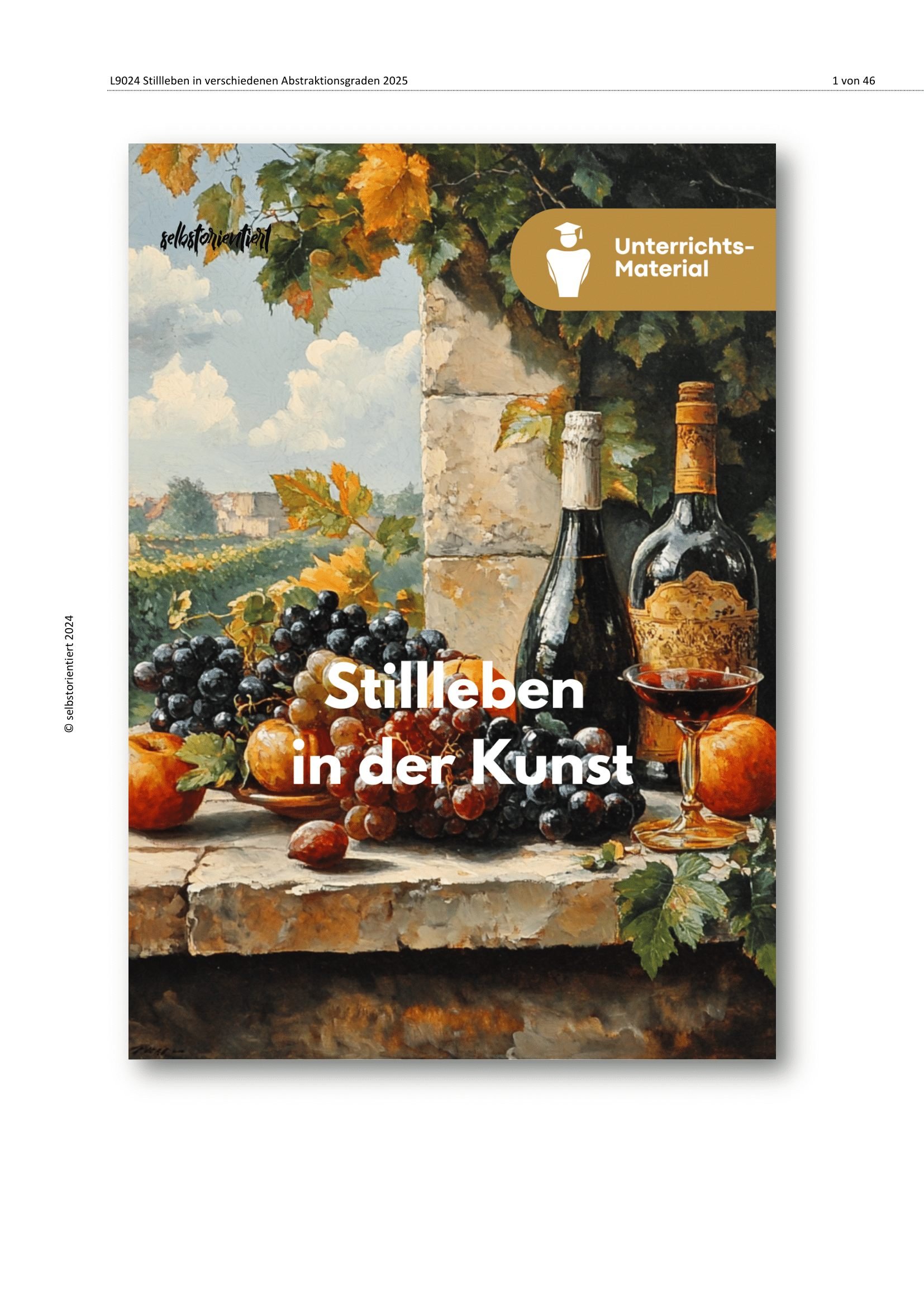Titelbild: Unterrichtsreihe: Epoche des Stilllebens – Kunst im Wandel der Gegenstände