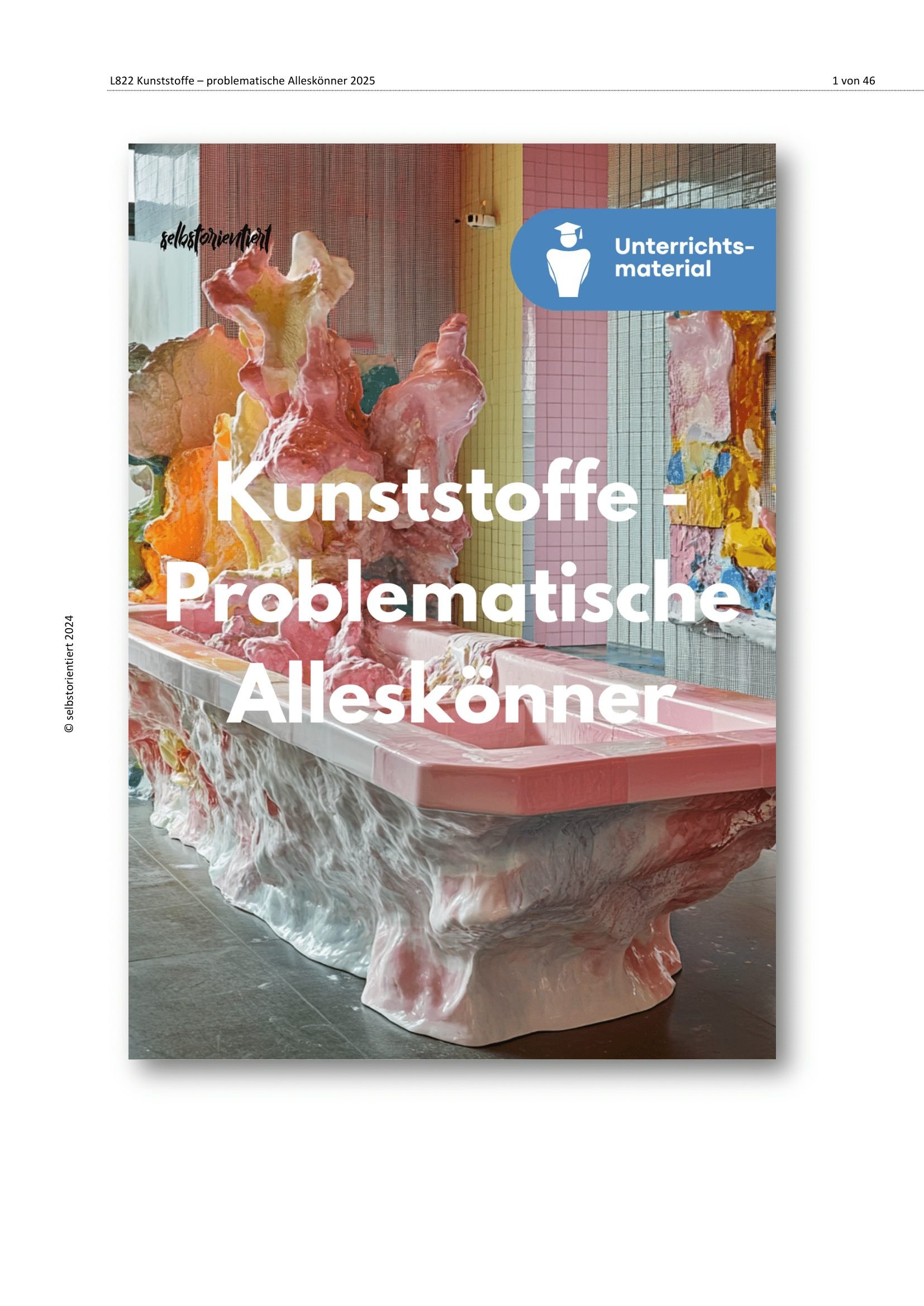 Titelbild: Unterrichtsreihe: Kunststoffe im Unterricht Sekundarstufe II