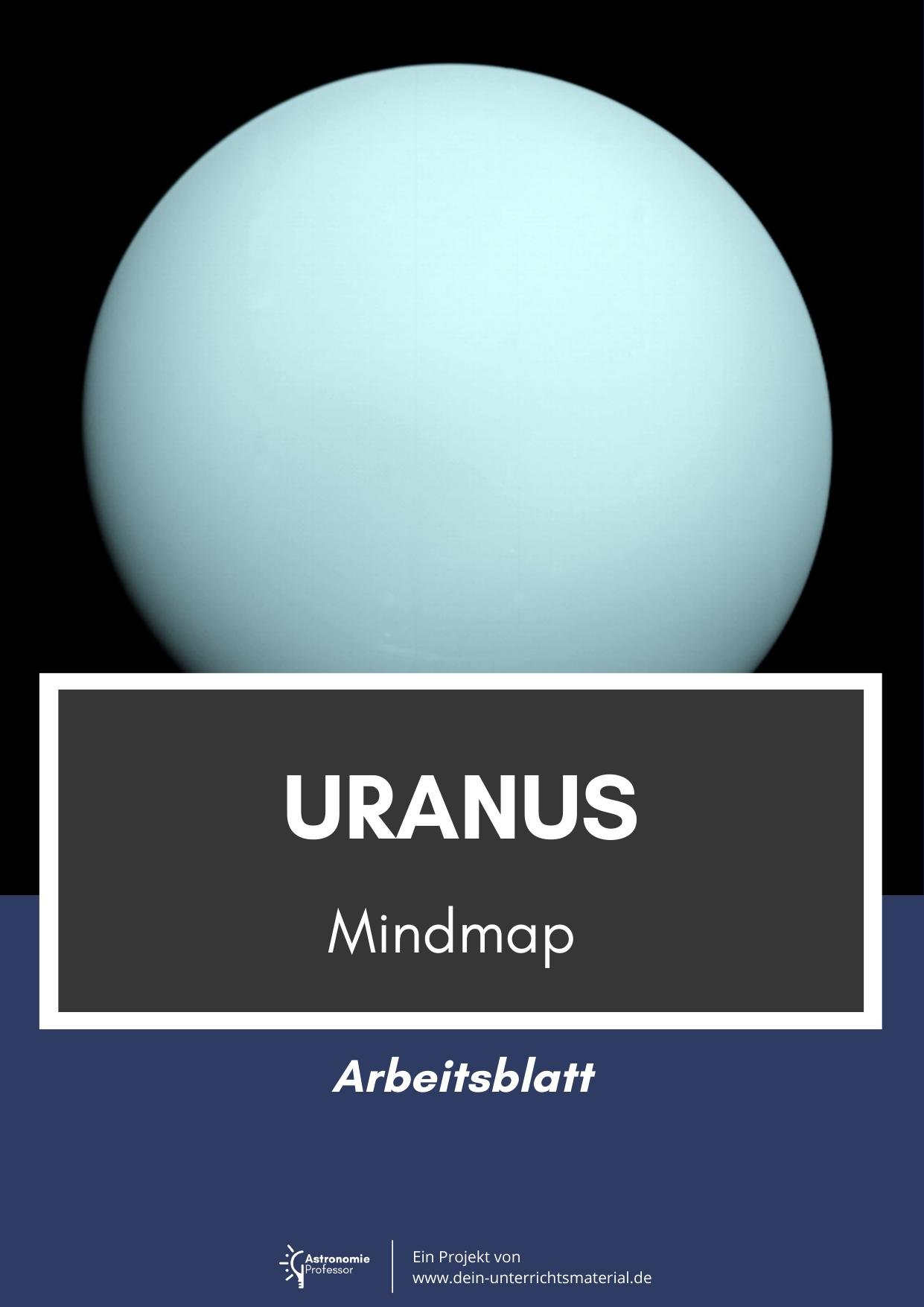 Dein Unterrichtsmaterial Astronomieprofessor Planeten Uranus Mindmap