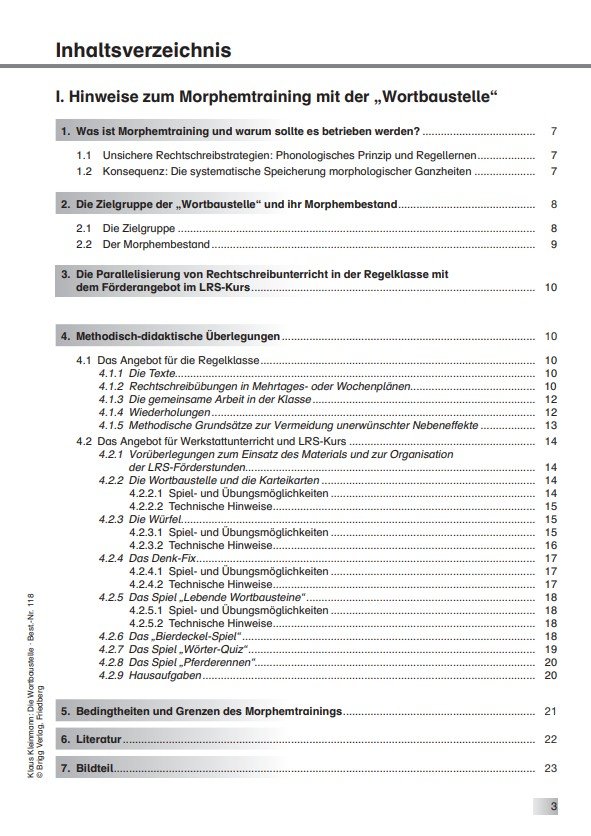 Inhaltsverzeichnis