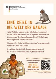 Plakat Besucherdienst: Eine Reise in die Welt des Kakaos