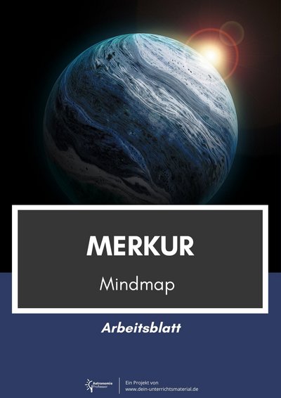 Dein Unterrichtsmaterial Astronomieprofessor Planeten Merkur Mindmap