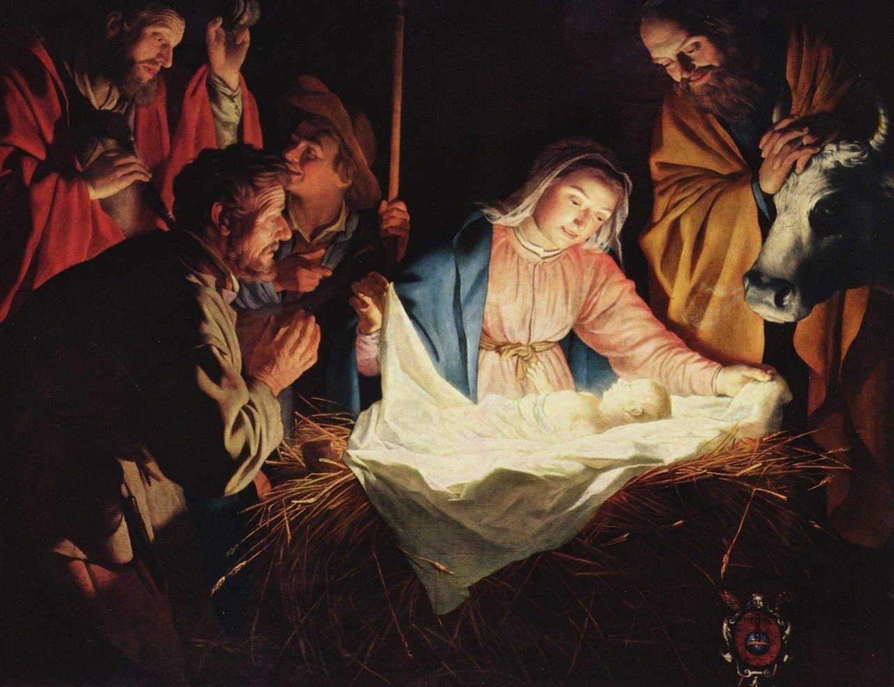 Weihnachtskrippe im Stall