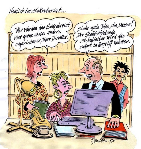 Cartoon der Woche: Sekretariat | von Peter Baldus Cartoon der Woche: Sekretariat | von Peter Baldus