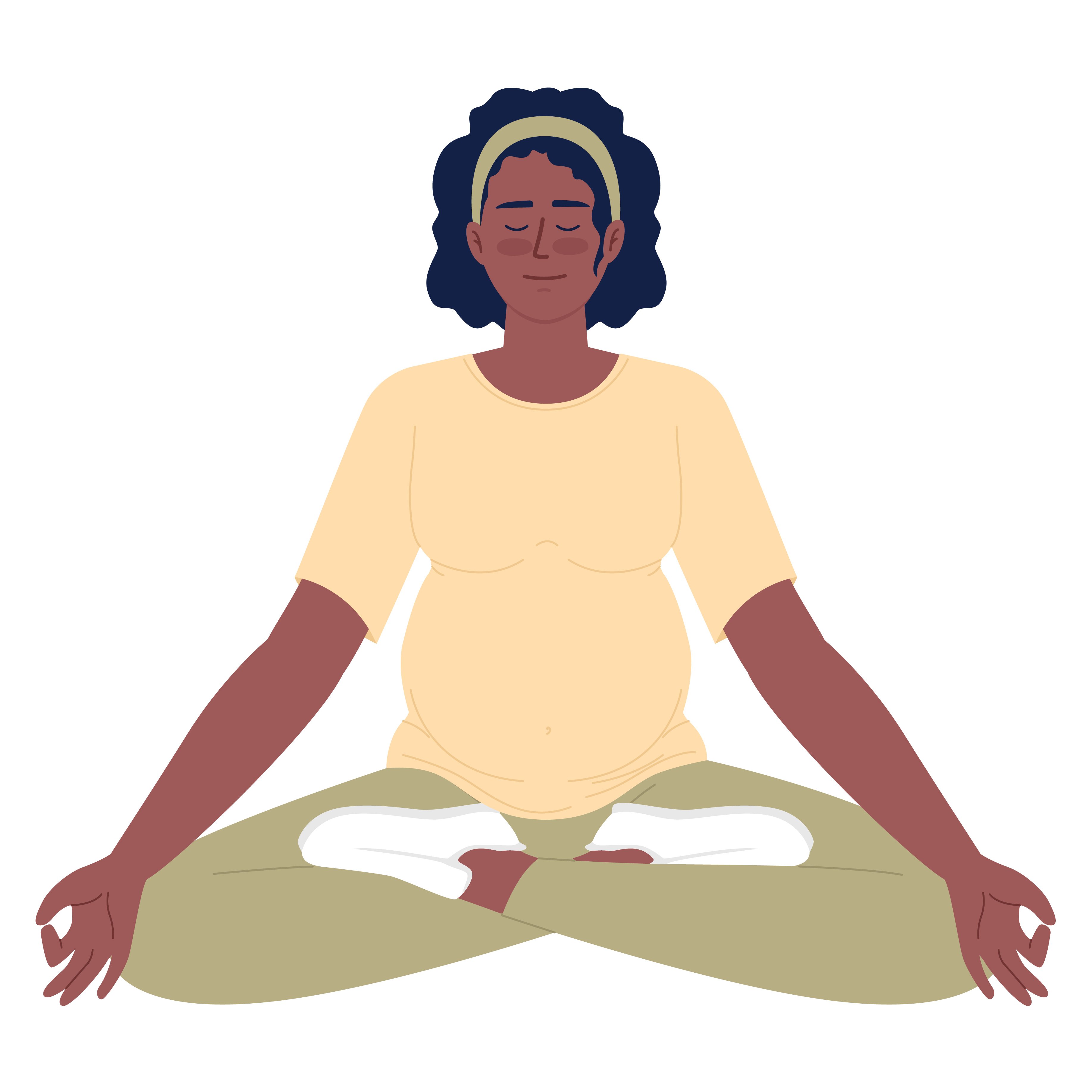 Mit Durchatmen und Achtsamkeit Ruhe in den Schulalltag bringen Frau, die Yoga macht