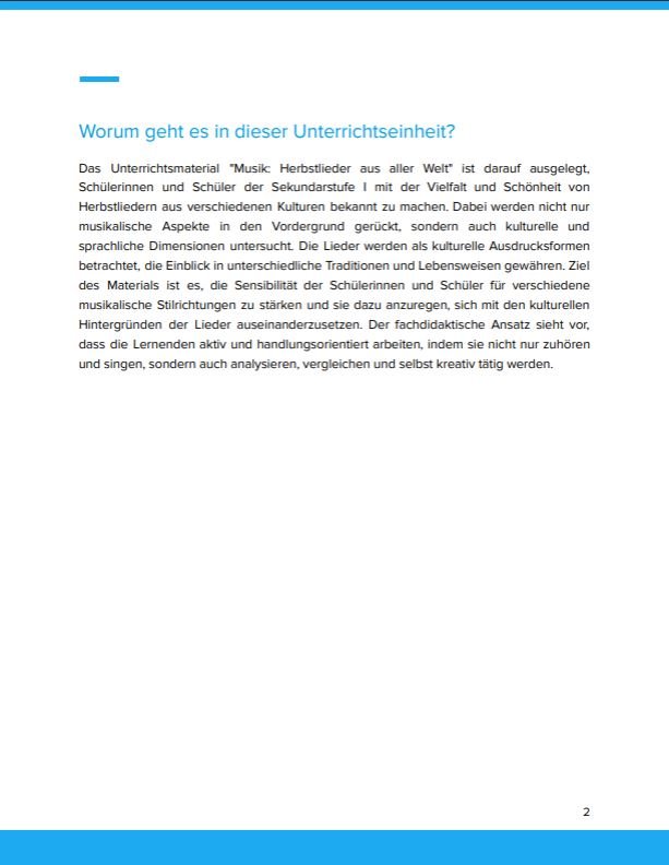 Info: Herbstlieder aus aller Welt Info: Herbstlieder aus aller Welt