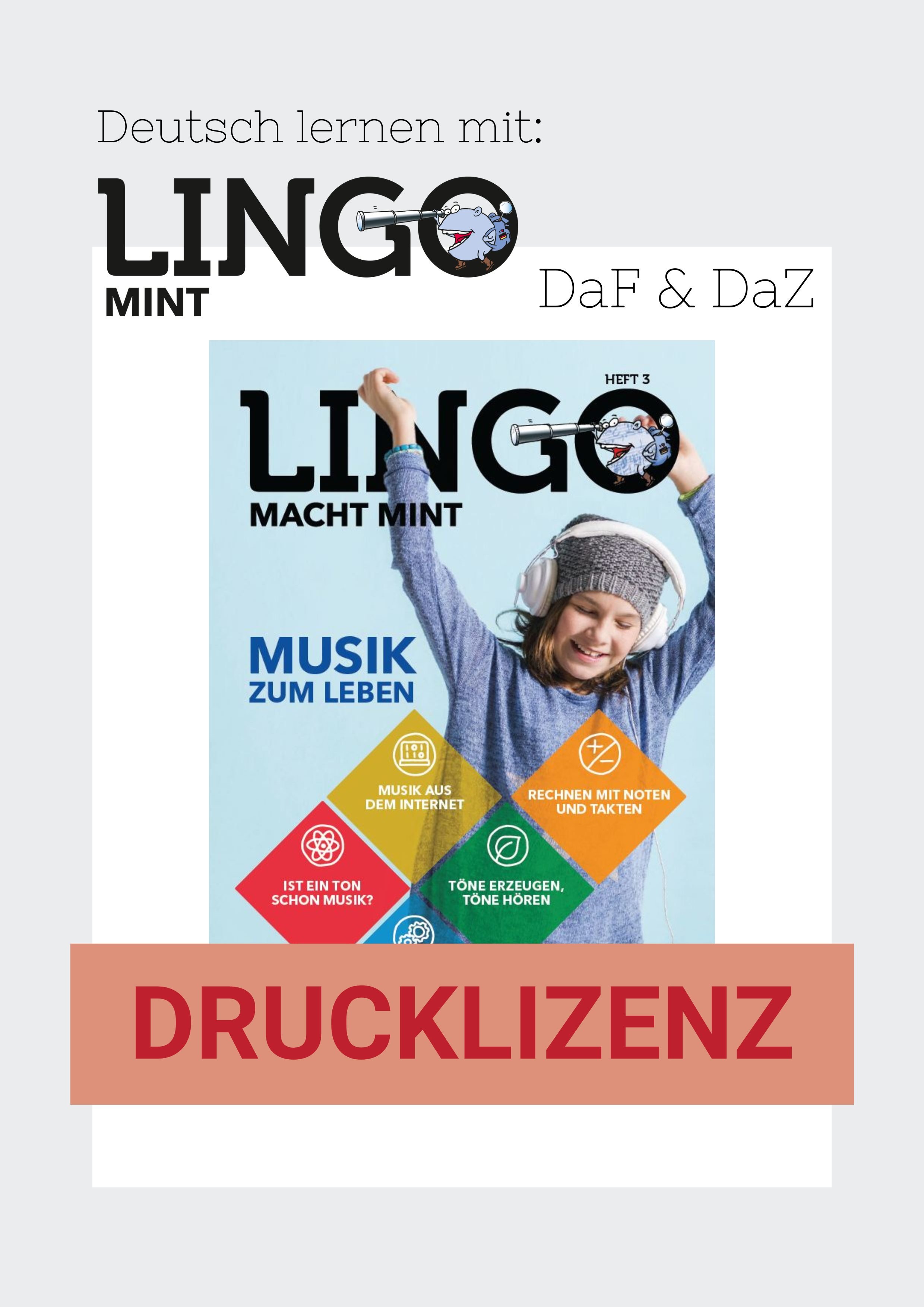 Titelbild: Lingo macht MINT Drucklizenz 3 Musik Titelbild: Lingo macht MINT Drucklizenz 3 Musik