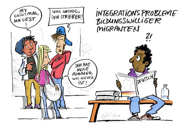 Cartoon: Integration | von Michael Hüter Cartoon: Integration | von Michael Hüter