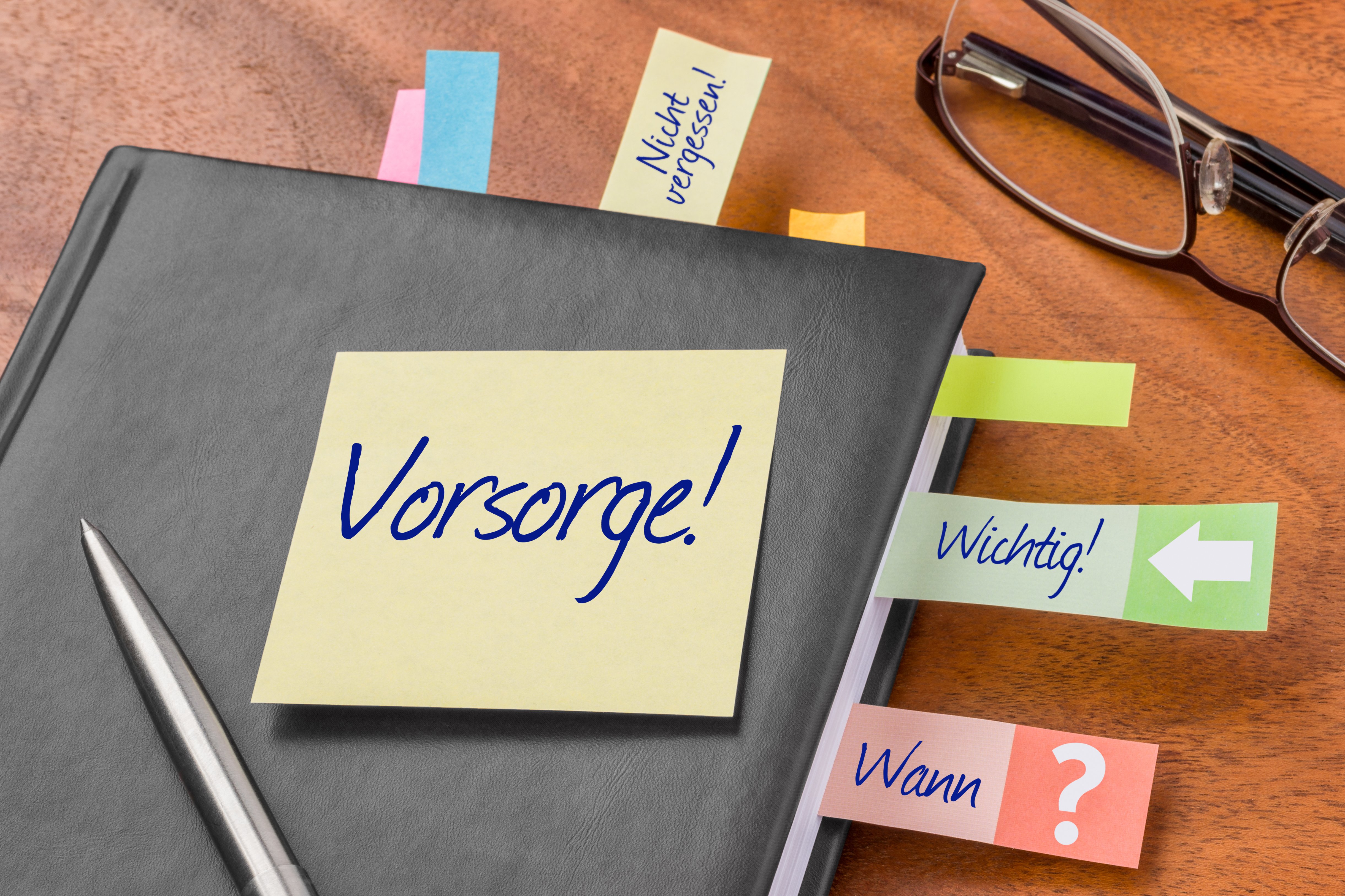 Mappe mit Vorsorgeunterlagen