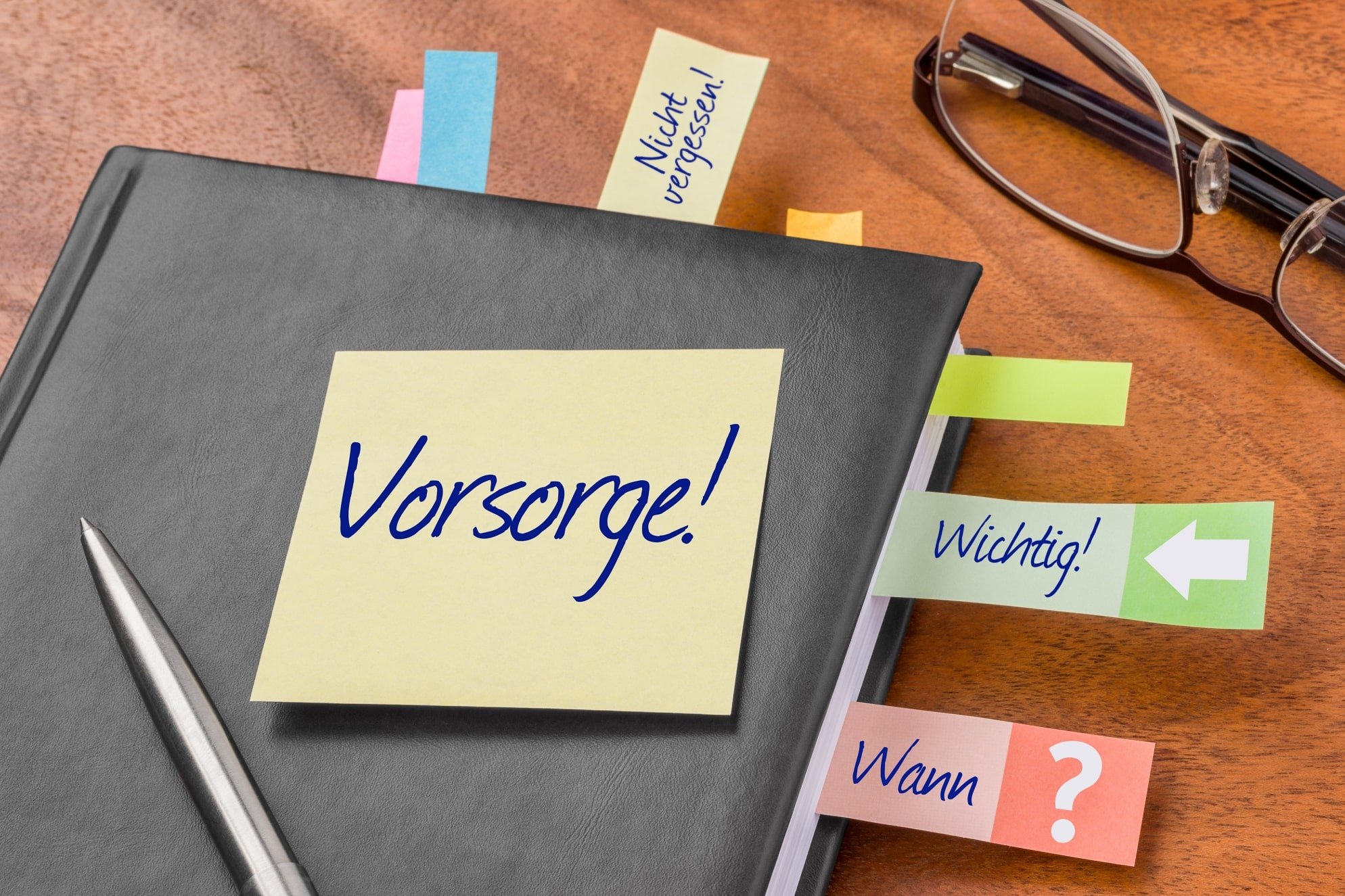 Mappe mit Vorsorgeunterlagen