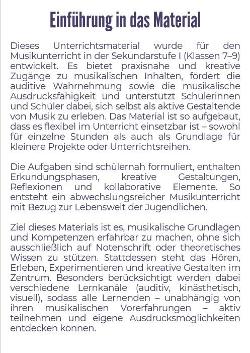 Thematischer Einstieg Rhythmus und Sprache Thematischer Einstieg Rhythmus und Sprache