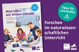 Broschüre Forschen im naturwissenschaftlichen Unterricht Titelbild Broschüre Joachim Herz Stiftung