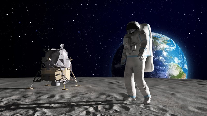 Astronaut auf dem Mond