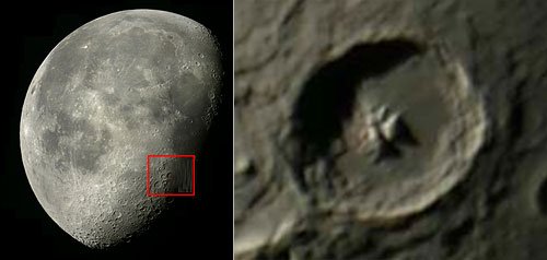 5_mond_und_theophilus500.jpg Mondoberfläche mit Ausschnitt und Vergrößerung des Kraters Theophilus