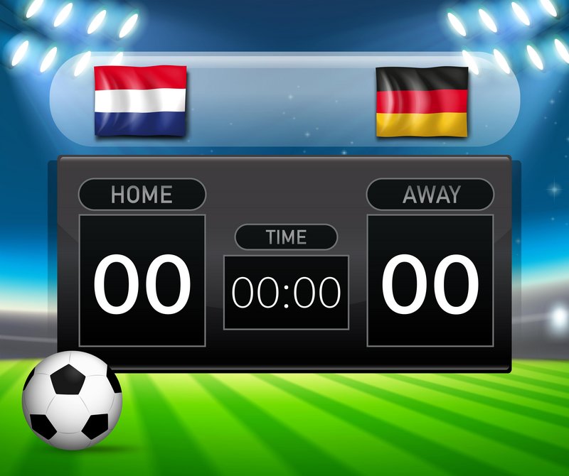 Anzeigetafel für Tore beim Fußball