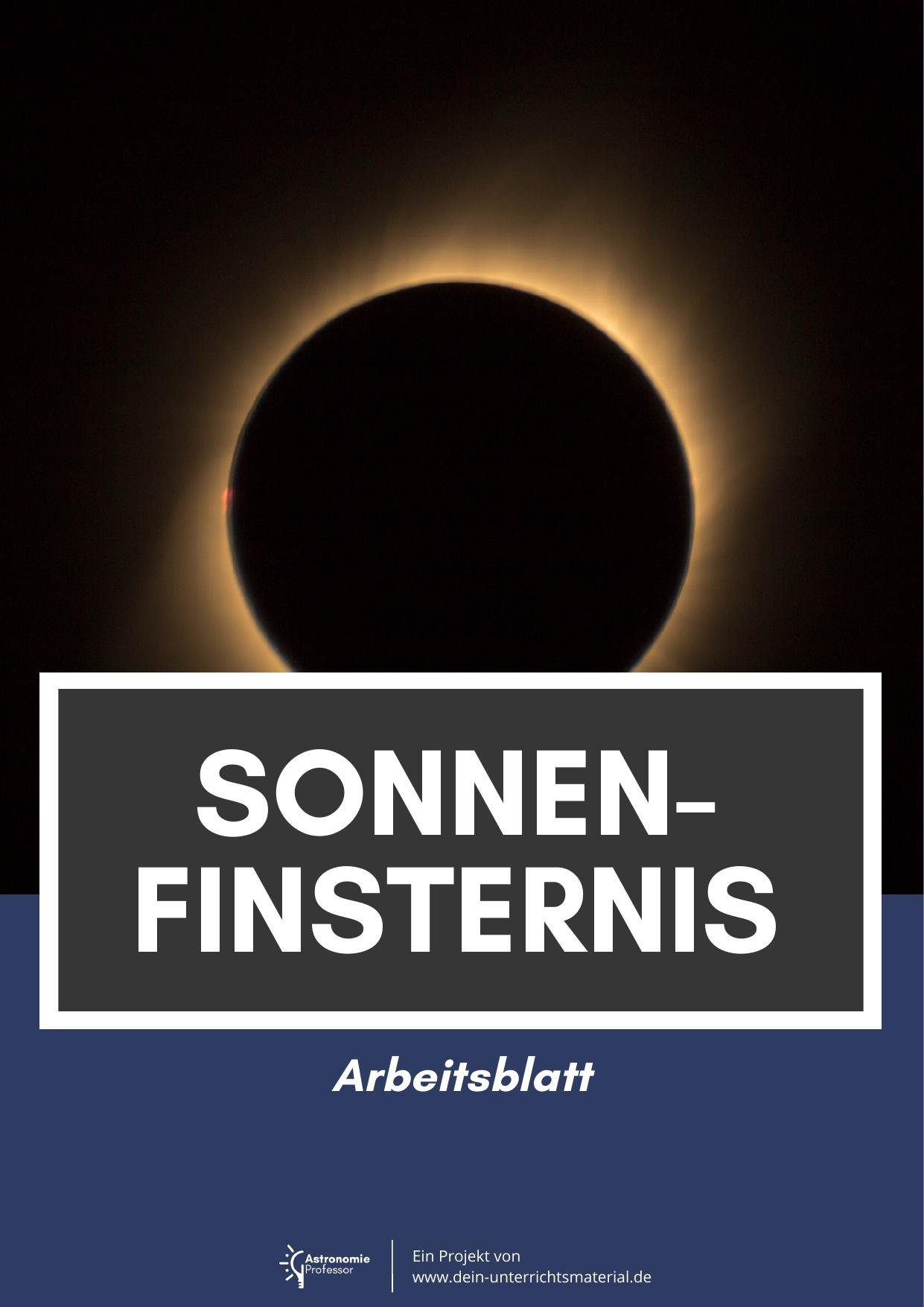 Dein Unterrichtsmaterial Astronomieprofessor Sonnenfinsternis
