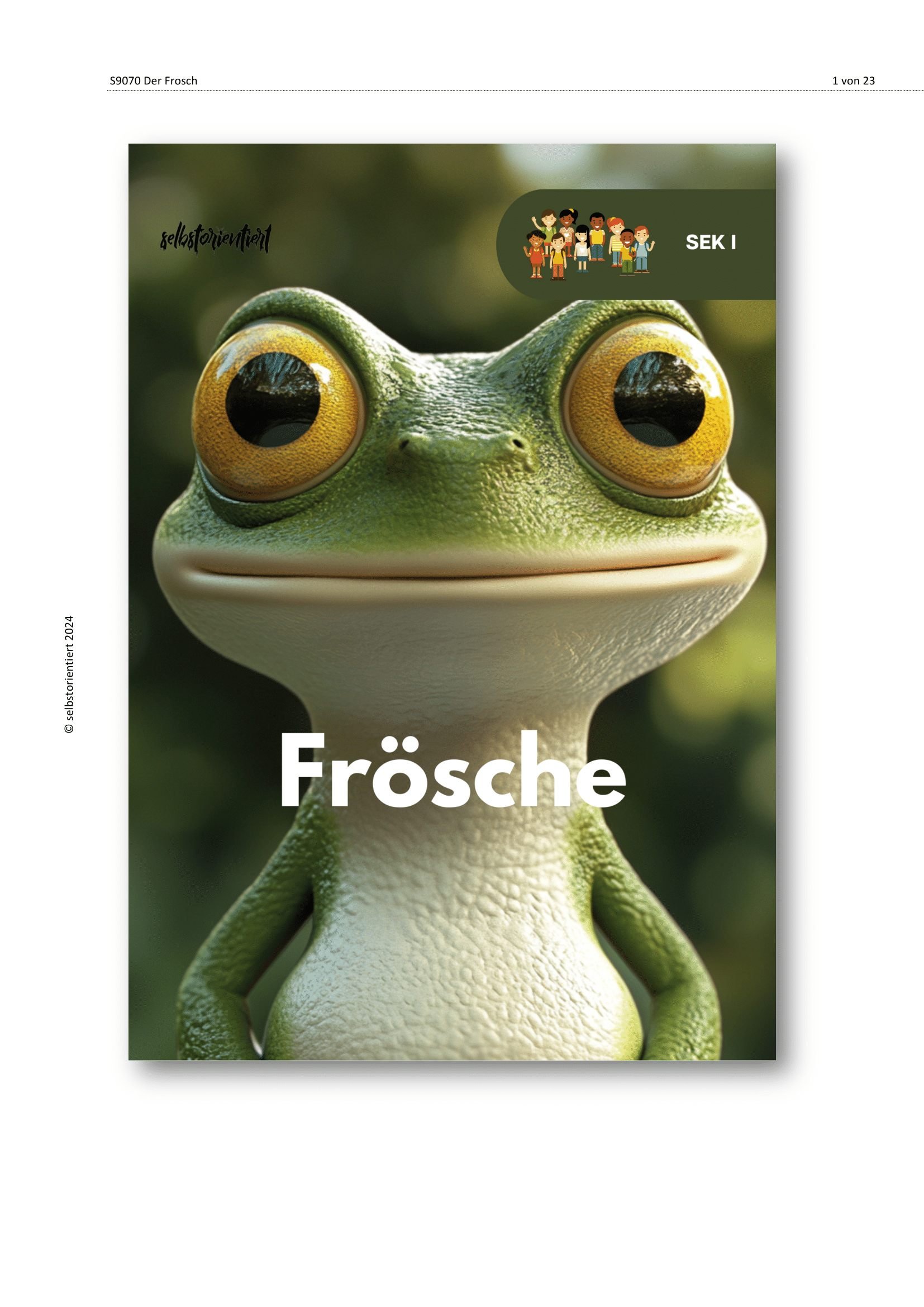 Titelbild: Frösche im Biologieunterricht entdecken