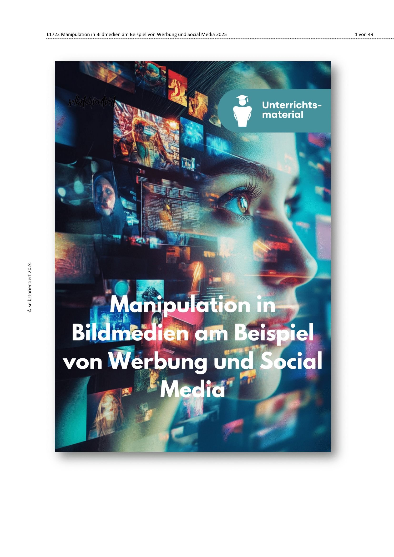 Titelbild: Unterrichtsreihe: Manipulation in Bildmedien – Werbung und Social Media analysieren
