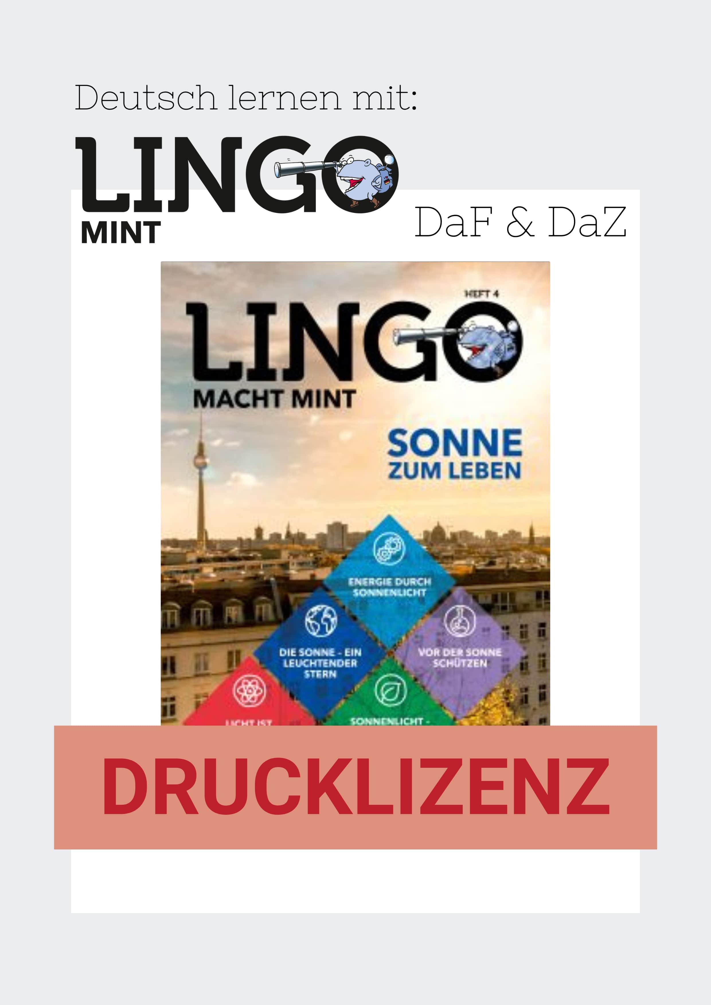 Titelbild: Lingo macht MINT Drucklizenz 4 Sonne Titelbild: Lingo macht MINT Drucklizenz 4 Sonne