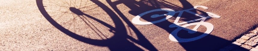 Schatten eines Fahrrads