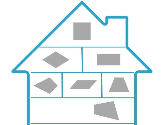 Grafik Haus der Vierecke