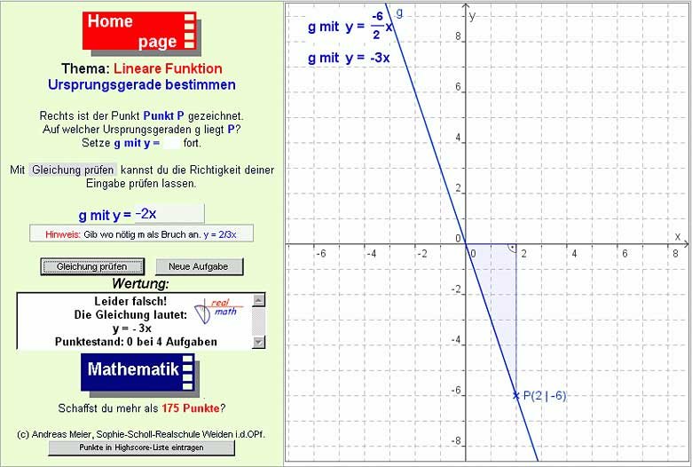 abb6_pop.jpg Screenshot von Online-Arbeitsblatt 6: Übung zum Bestimmen von Ursprungsgeraden