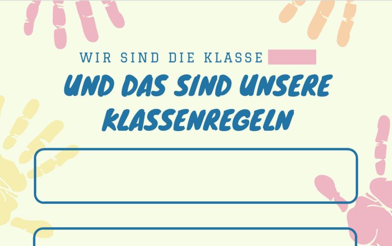 Klassenregeln blanko