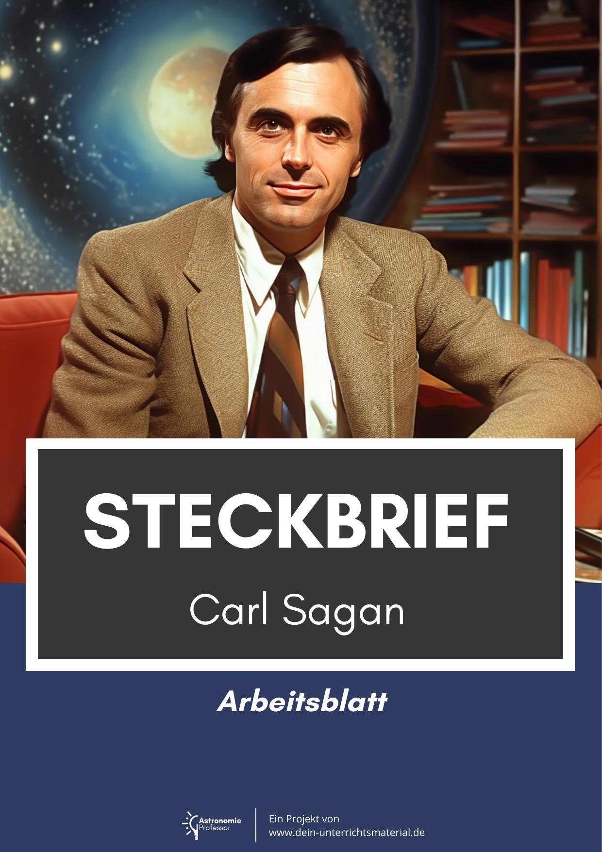 Dein Unterrichtsmaterial Astronomieprofessor Carl Sagan Steckbrief