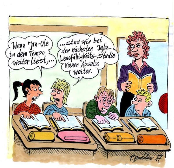 Cartoon der Woche: Lesefähigkeit | von Peter Baldus Cartoon der Woche: Lesefähigkeit | von Peter Baldus