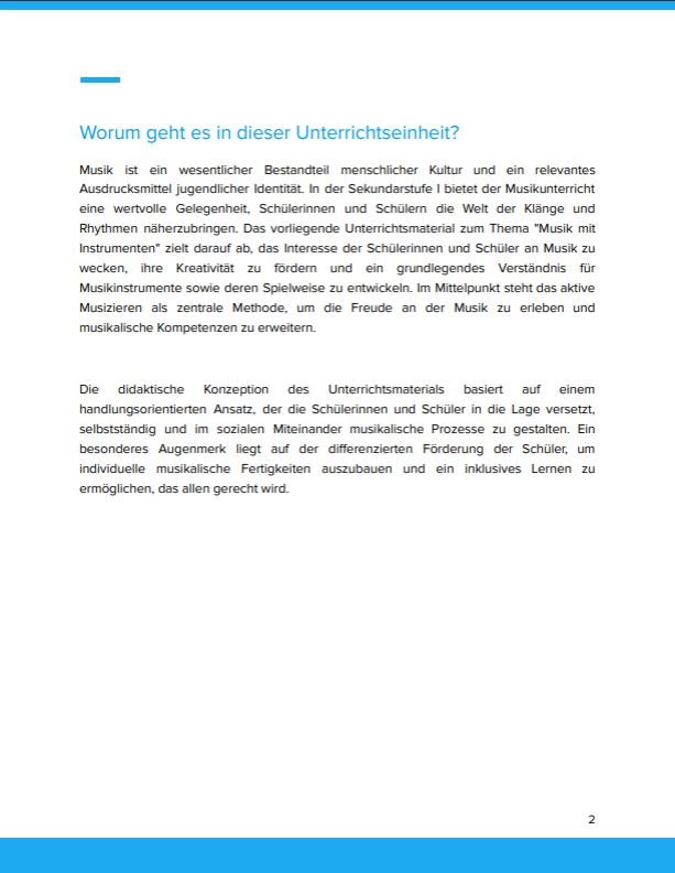 Info: Musik mit Instrumenten Info: Musik mit Instrumenten