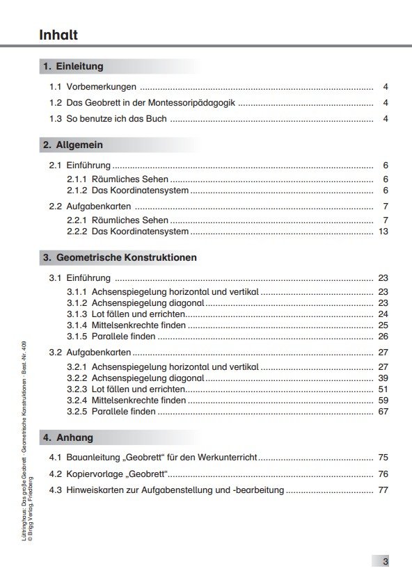 Inhaltsverzeichnis
