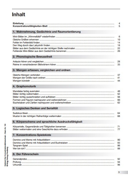 Inhaltsverzeichnis Inhaltsverzeichnis