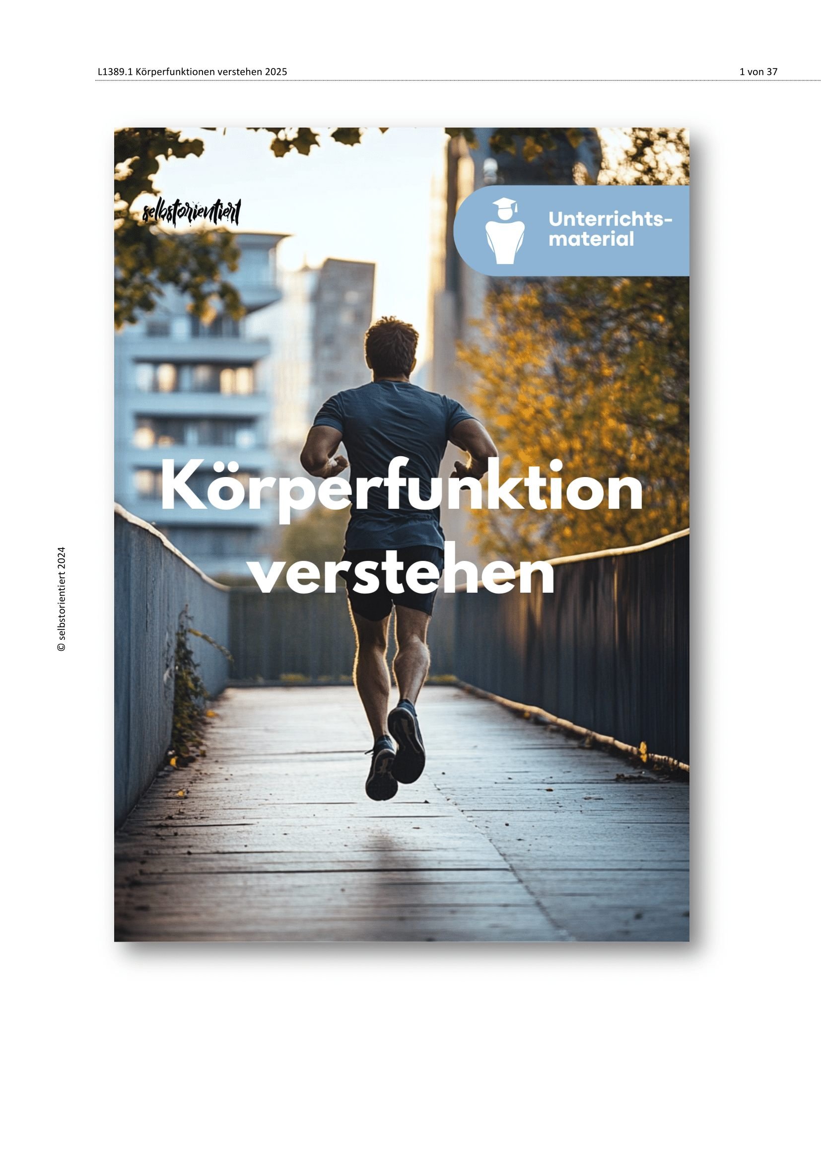 Titelbild Unterrichtsreihe: Körperfunktionen verstehen – Der menschliche Körper in der Biologie