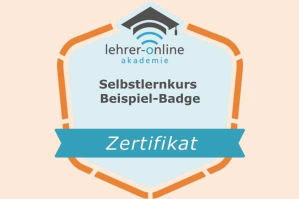 Beispiel-Badge für einen Selbstlernkurs