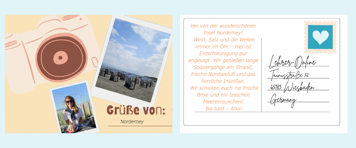 Postkarte Sommeraktion Lehrer-Online
