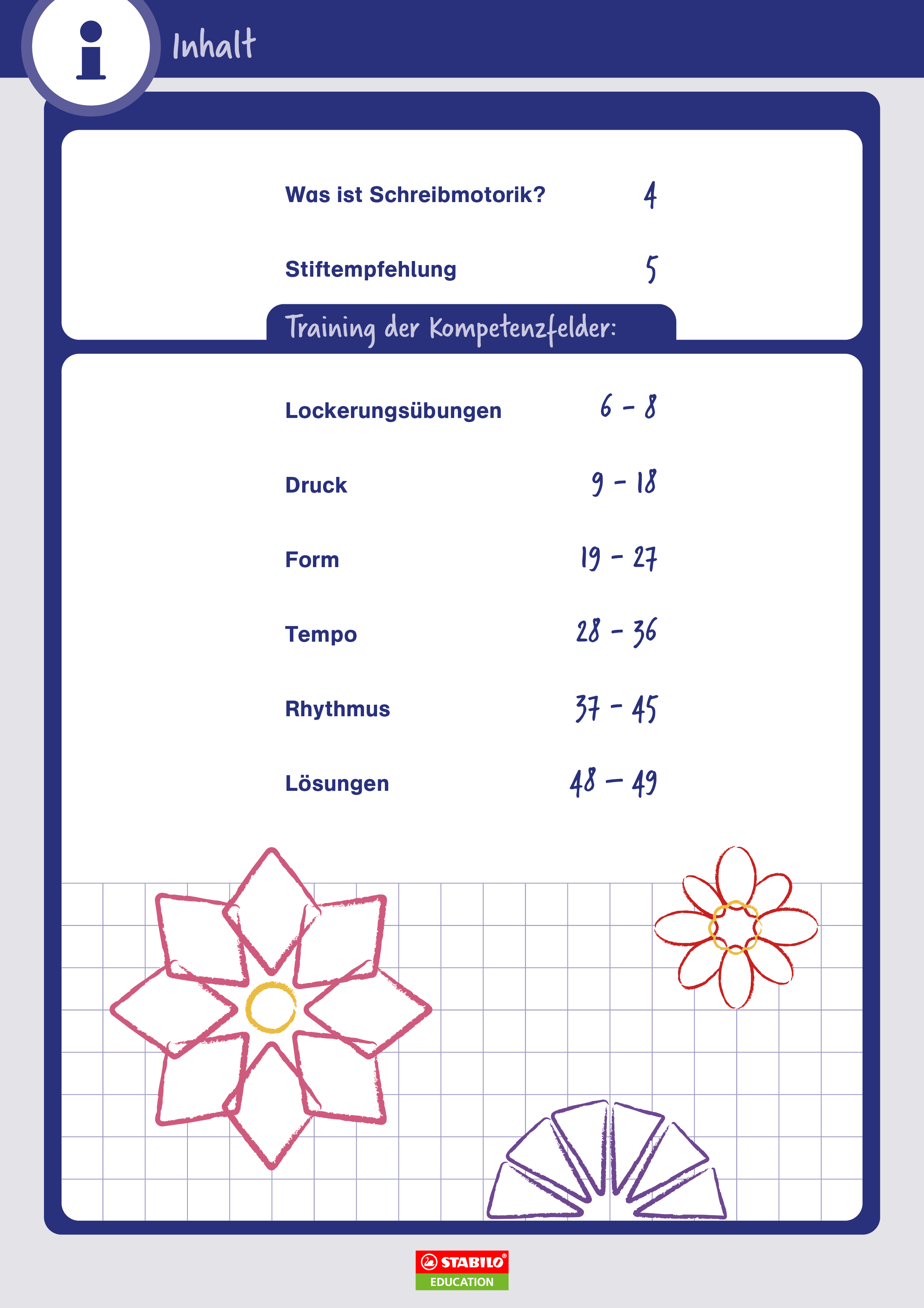 Beispiel 1 Stabilo Schreib- und Graphomotorik Übungen für Jugendliche