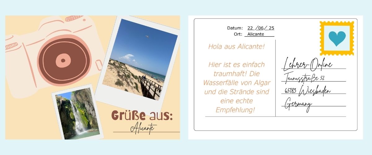 Postkarte Sommeraktion Lehrer-Online