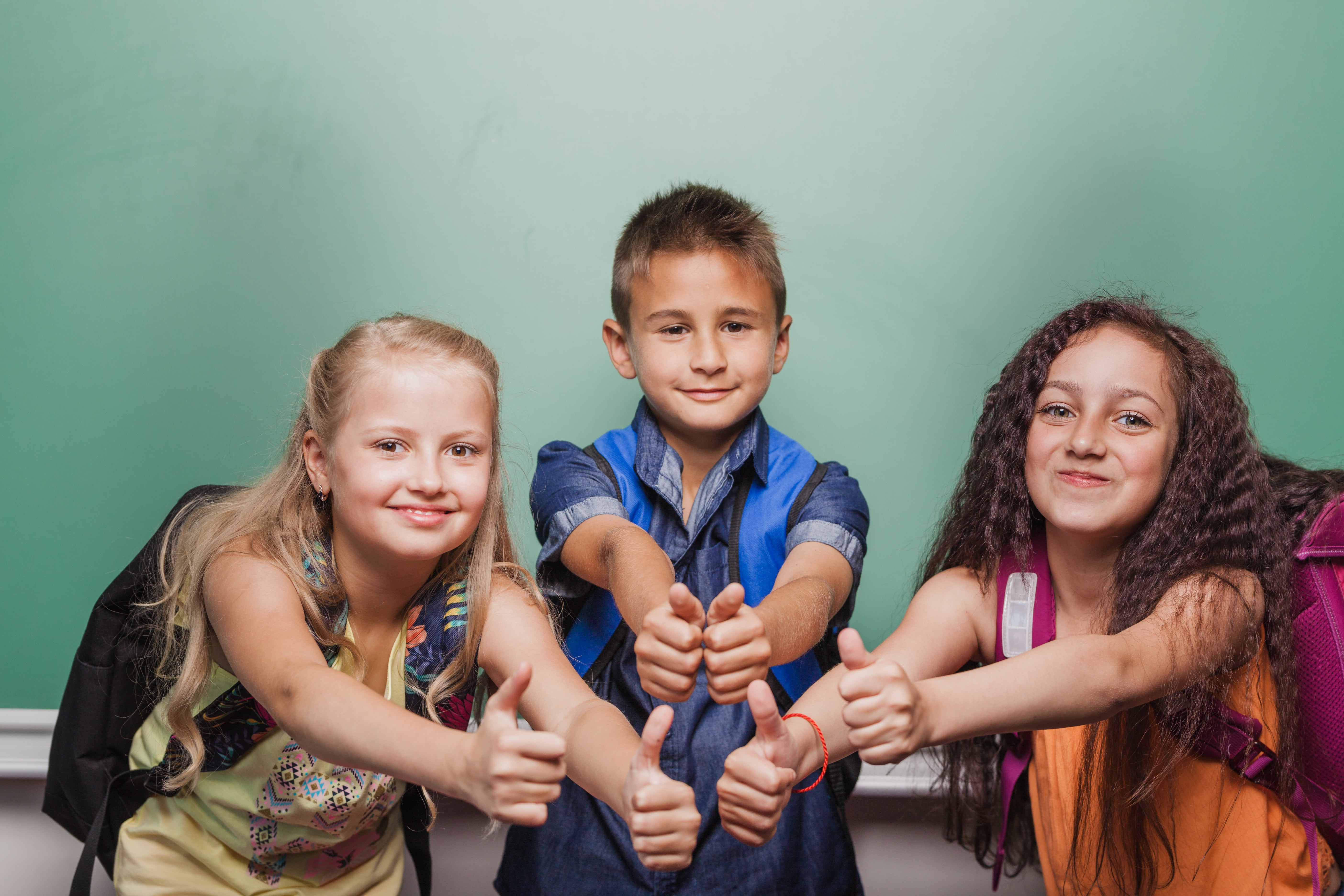 Kinder machen sich Mut