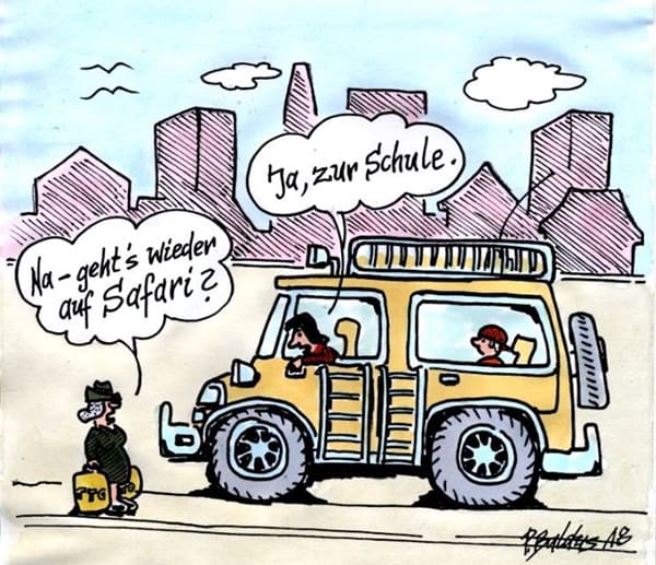 Cartoon von Peter Baldus: Safari